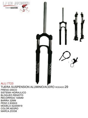 TIJERA 29 SUSPENSION CH-860 CONTROL REMOTO RECORRIDO 130MM ALLOY  6066  100MM  ZOOM