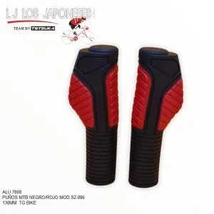 ALU.7808 PUÑOS SZ-086 MTB TPR KRATON 130MM NEGRO/ROJO TG BIKE