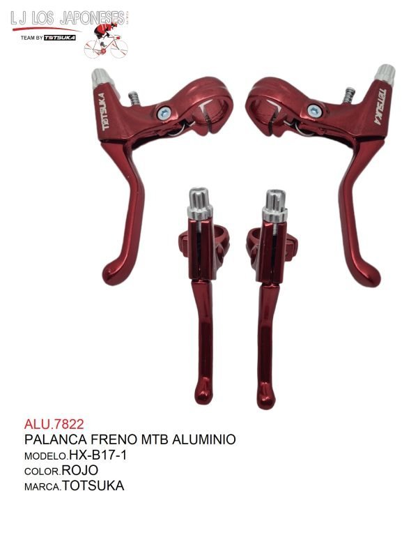 PALANCA MTB FRENO ALUMINIO HX-B17-1 TOTSUKA ROJO