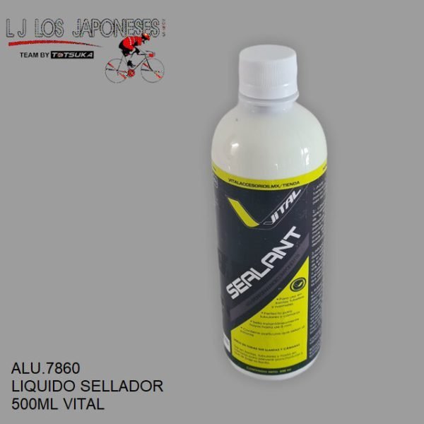 Sellador de llantas marca Vital, modelo 419491, capacidad de 500 ml, para diferentes tipos de rodado, ideal para prevenir pinchaduras.
