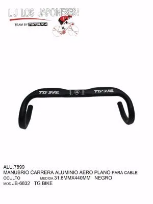 ALU.7899 MANUBRIO CARRERA ALUMINIO AERO 31.8MMX440MM NEGRO JB-6832 TG BIKE