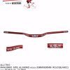 MANUBRIO MTB ALUMINIO 35MMX800MM ROJO/BLANCO JB-6818-35 TG BIKE