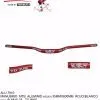 MANUBRIO MTB ALUMINIO 35MMX800MM ROJO/BLANCO JB-6818-35 TG BIKE