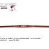 MANUBRIO MTB ALUMINIO 35MMX800MM ROJO/BLANCO JB-6818-35 TG BIKE
