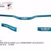 MANUBRIO MTB ALUMINIO 35MMX800MM AZUL/BLANCO JB-6818-35 TG BIKE
