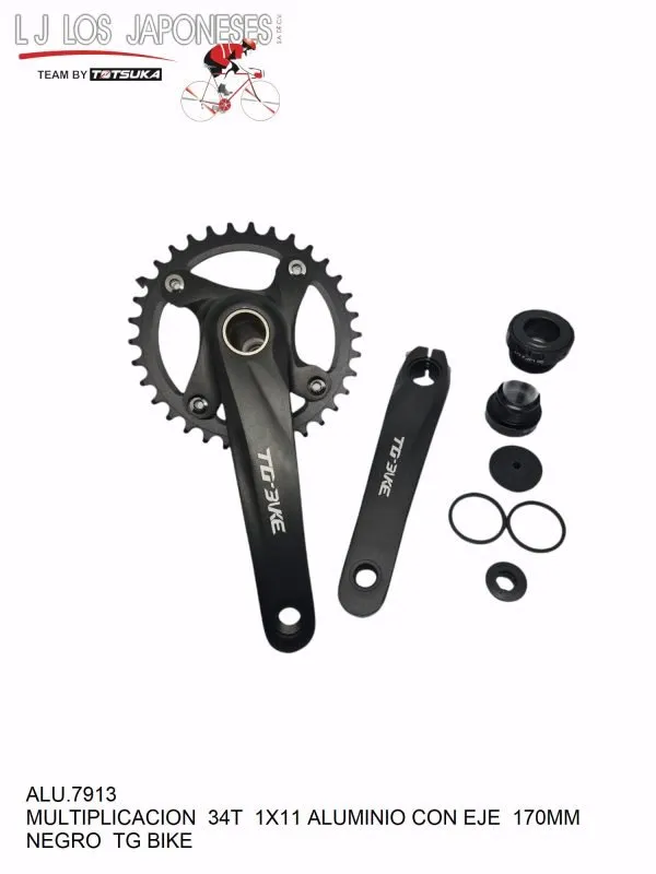 MULTIPLICACION 34T  1X11/12  170MM 52 MM CADENA C/EJE HUECO BSD104/CAJA73  TG BIKE