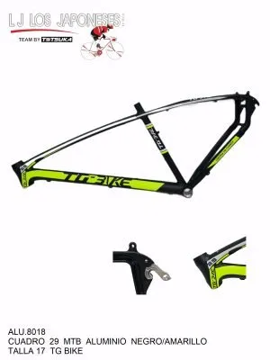 CUADRO MTB R-29 ALUMINIO  NGO/AMARILLO  TG BIKE  TALLA 17