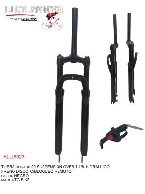 ALU.8023 TIJERA R-29 SUSPENSION HIDRAULICO FRENO DISCO C/BLOQUEO REMOTO TG BIKE