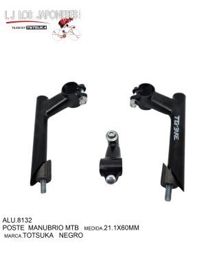 POSTE MTB DE MANUBRIO 21.1X60MM NEGRO