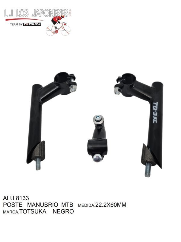 POSTE MTB DE MANUBRIO 22.2X60MM NEGRO