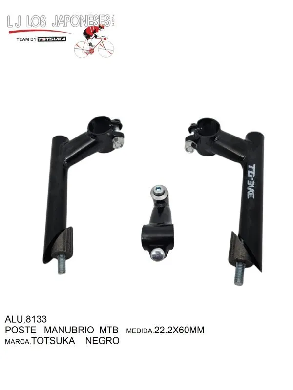 POSTE MTB DE MANUBRIO 22.2X60MM NEGRO