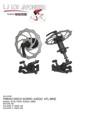 FRENO DISCO COMPLETO MAZAS RUEDA LIBRE ACERO  JGO
