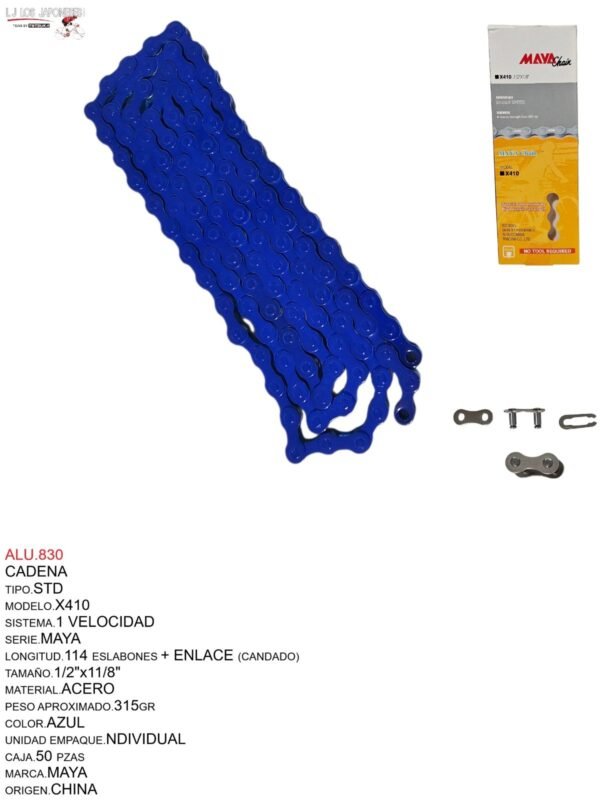 CADENA 410 STD 114 ESL MAYA AZUL