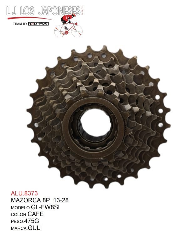 ALU.8373-2 RUEDA LIBRE 8P 13-28 MARCA GULI GL--FW8SI
