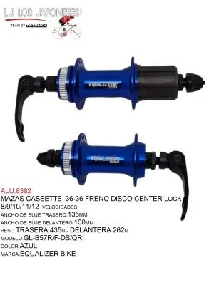 MAZA 36 TRASERA GL-B57R-DS/QR  FRENO DISCO CENTER LOCK AZUL MARCA  GULI