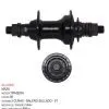 MAZA 36 TRASERA  BMX  14MM CASETTE  9T   NEGRO ALUMINIO   EQUALIZER BIKE