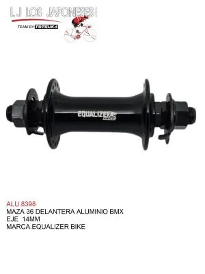 MAZA 36 DELANTERA BMX  14MM ALUMINIO TG BIKE NEGRO