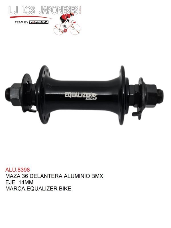 ALU.8398 MAZA 36 DELANTERA BMX 14MM ALUMINIO TG BIKE NEGRO