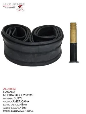 CAMARA 26X2.20/2.35 BUTYL 48MM V.A EQUALIZER BIKE