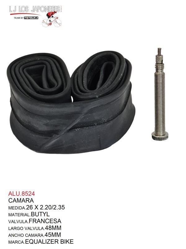 ALU.8524-2 CAMARA 26X2.20/2.35 BUTYL 48MM V.F. EQUALIZER BIKE