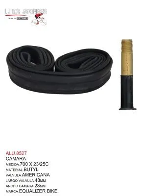 CAMARA 700X23/25C BUTYL 48MM  V.AMERICANA  EQUALIZER BIKE