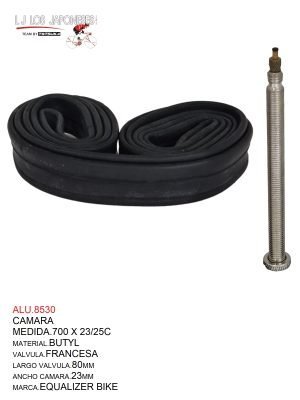 CAMARA 700X23/25C BUTYL 80MM  V.FRANCESA  EQUALIZER BIKE