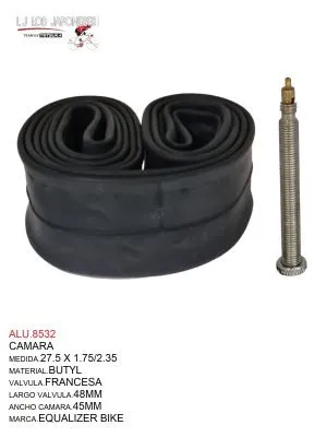 CAMARA 27.5X1.75/2.35 EQUALIZER BIKE BUTYL V.F. 48MMX45MM