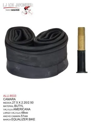 CAMARA 27.5X2.20/2.50 EQUALIZER BIKE BUTYL V.A.  48MMX51MM