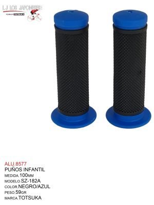PUÑOS INFANTIL NEGRO/AZUL MOD.SZ-182A 100MM TOTSUKA 59GR
