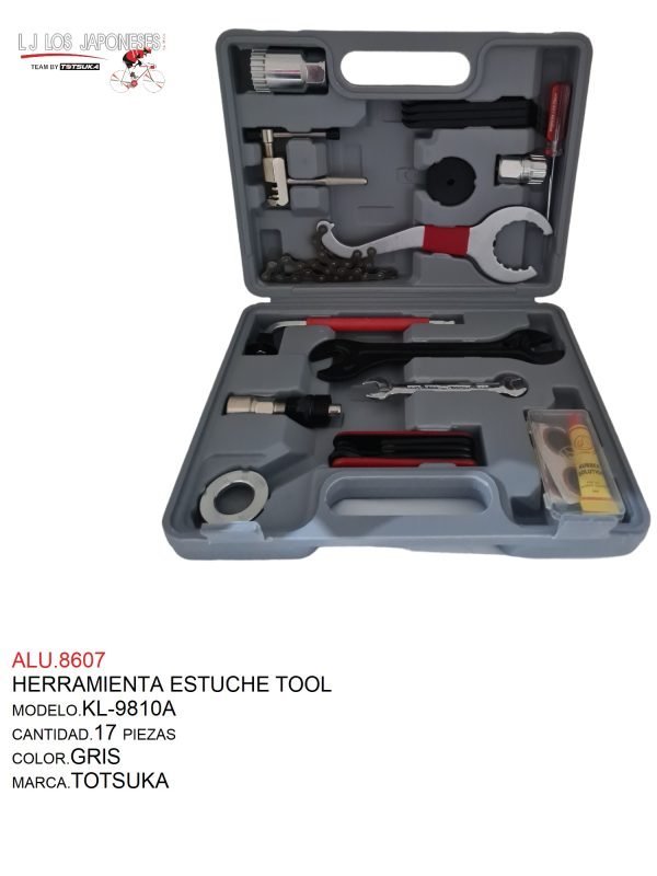 ALU.8607 HERRAMIENTA ESTUCHE TOOL SET 17 PZAS KL-9810A TOTSUKA