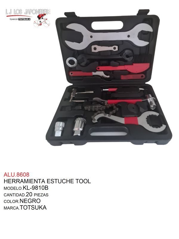 ALU.8608 HERRAMIENTA ESTUCHE TOOL SET 20 PZAS KL-9810B TOTSUKA