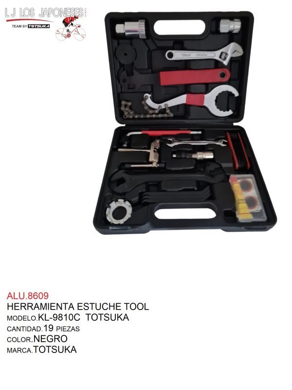 ALU.8609 HERRAMIENTA ESTUCHE TOOL SET 19 PZAS KL-9810C TOTSUKA