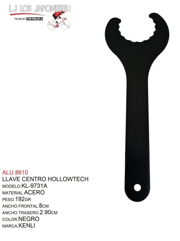 LLAVE KL-9731A  EXTRACTOR HOLLOWTECH CASSETTE KENLI NEGRO