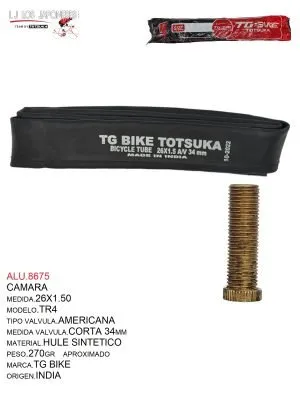 CAMARA 26X1.50 V.A.  TR4  TG BIKE INDIA