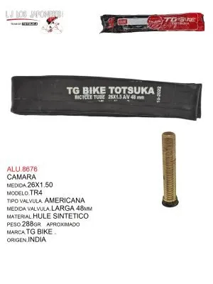 CAMARA 26 X 1.50 V.A.  TR4  TG BIKE INDIA  48MM
