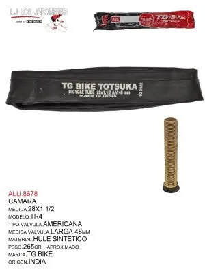 CAMARA 28X1 1/2 48MM   V.A. TR4  TG BIKE  INDIA