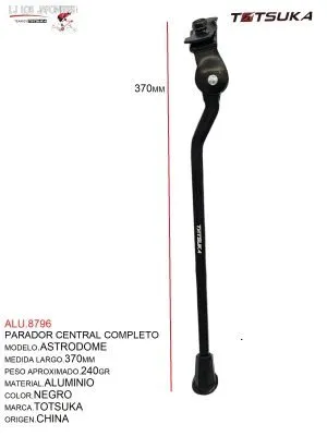 PARADOR CENTRAL ALUMINIO COMPLETO  MARCA TOTSUKA MODELO ASTRODOME COLOR  NEGRO