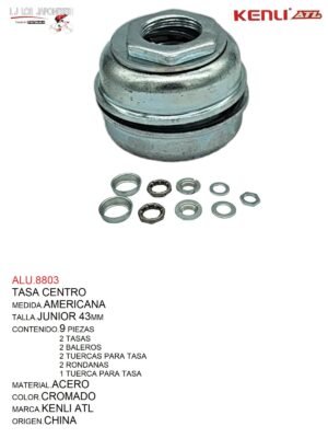 ALU.8803 TAZAS CENTRO AMERICANA 43MM JUNIOR KENLI-ATL