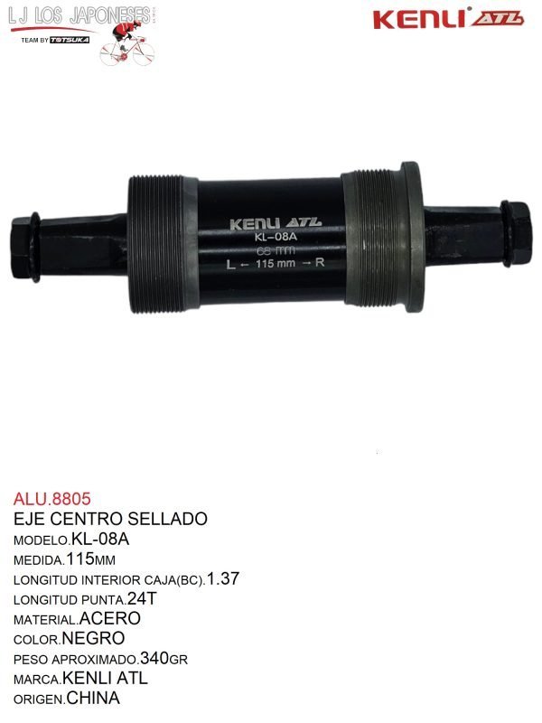 EJE CENTRO SELLADO 115MM KENLI-ATL KL-08A