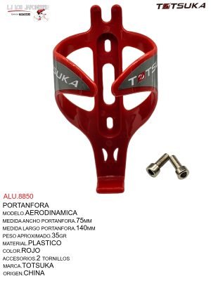 PORTA ANFORA AERODINAMICA PLASTICO  MARCA TOTSUKA ROJA
