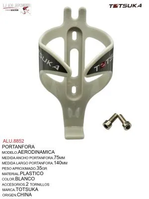 PORTA ANFORA AERODINAMICA PLASTICO  MARCA TOTSUKA BLANCO