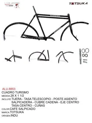 CUADRO 28 TURISMO CAFÉ/CREMA SALPICADO  COMPLETO TOTSUKA