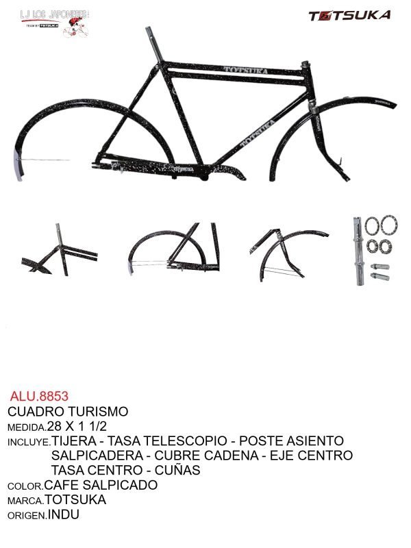 ALU.8853 CUADRO 28 TURISMO CAFÉ/CREMA SALPICADO COMPLETO TOTSUKA