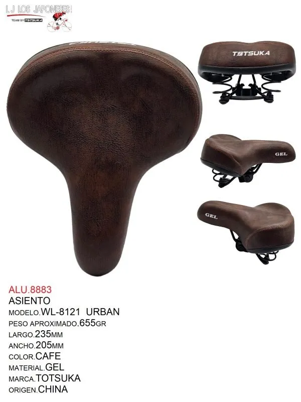 ALU.8883 ASIENTO URBAN MOD.WL-8121 GEL CAFE TOTSUKA