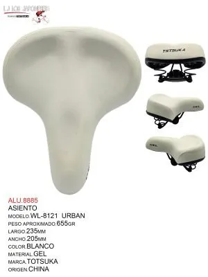 ASIENTO URBAN MOD.WL-8121 GEL BLANCO  TOTSUKA