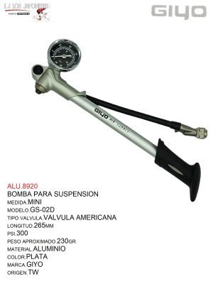 BOMBA GS-02D SUSPENSION-AMORTIGUADOR C/MANOMETRO TW ALUMINIO