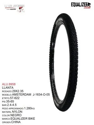 ALU.8958 LLANTA 29 X 2.35 NEGRO MOD.AMSTERDAM EQUALIZER BIKE