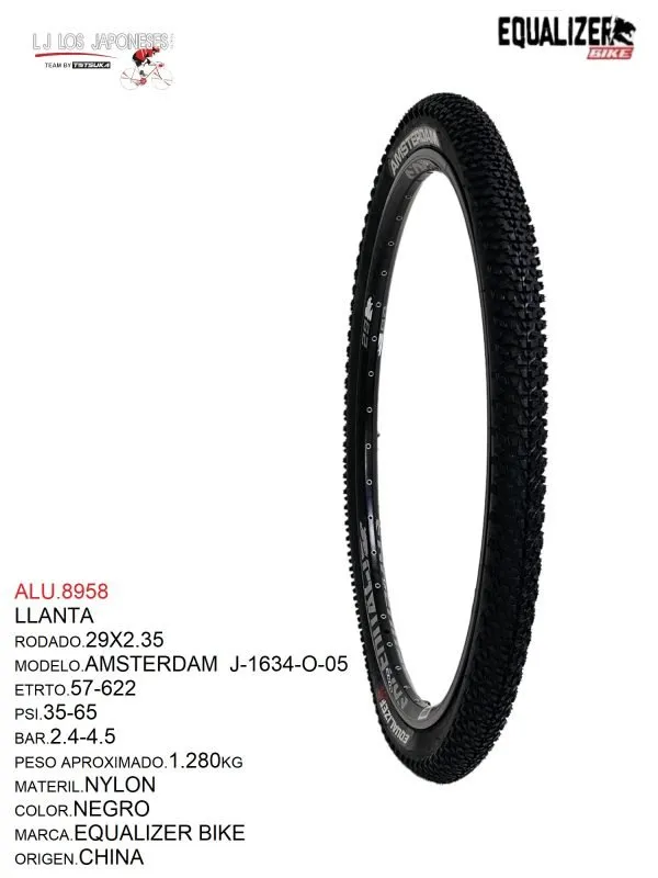 LLANTA 29 X 2.35 NEGRO MOD.AMSTERDAM EQUALIZER BIKE