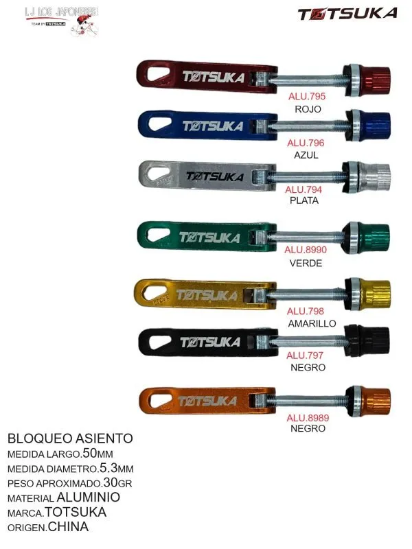 BLOQUEO DE ASIENTO ALUMINIO TOTSUKA VERDE