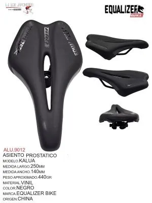ALU.9012 ASIENTO MTB NEGRO MARCA EQUALIZER BIKE MODELO KALUA